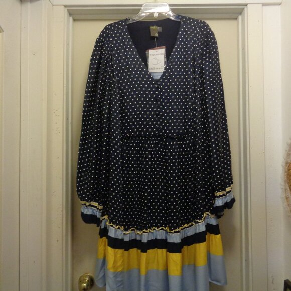 NW SOME TAGS DARLING IN DOTS N TIERS RUFFLED DRESS 24 W - Picture 1 of 11
